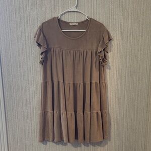 Indigo Soul Brown Tiered Dress